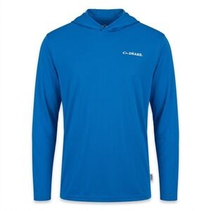 Drake Men’s Electric Blue Hooded Long Sleeve Shirt